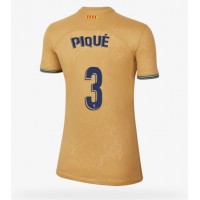 Barcelona Gerard Pique #3 Fotballklær Bortedrakt Dame 2022-23 Kortermet